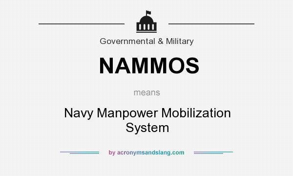 What does NAMMOS mean? It stands for Navy Manpower Mobilization System