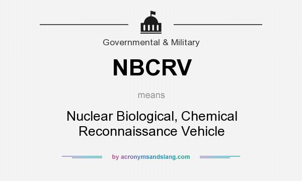 What does NBCRV mean? It stands for Nuclear Biological, Chemical Reconnaissance Vehicle