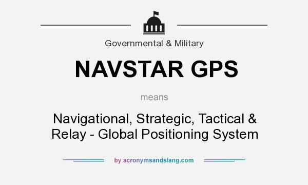 What does NAVSTAR GPS mean? It stands for Navigational, Strategic, Tactical & Relay - Global Positioning System