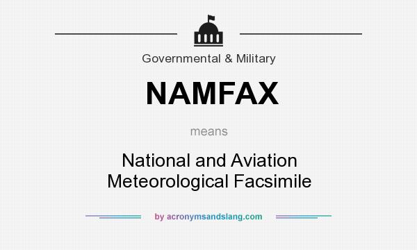 What does NAMFAX mean? It stands for National and Aviation Meteorological Facsimile