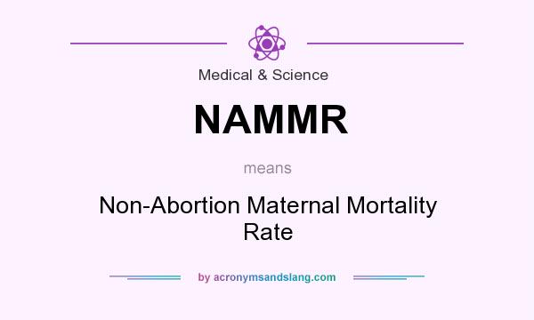 What does NAMMR mean? It stands for Non-Abortion Maternal Mortality Rate