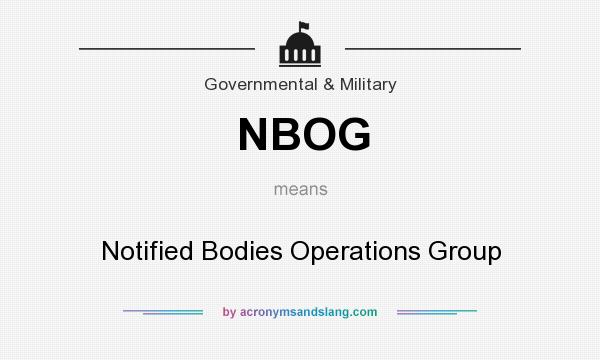 What does NBOG mean? It stands for Notified Bodies Operations Group