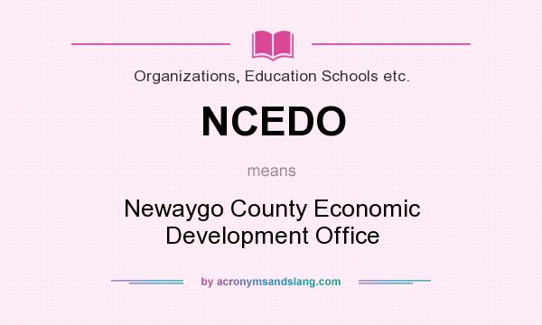What does NCEDO mean? It stands for Newaygo County Economic Development Office