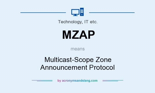 What does MZAP mean? It stands for Multicast-Scope Zone Announcement Protocol