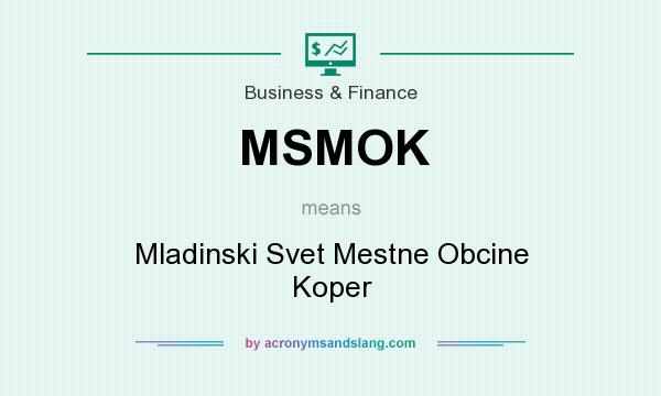What does MSMOK mean? It stands for Mladinski Svet Mestne Obcine Koper