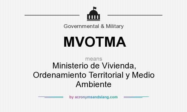 What does MVOTMA mean? It stands for Ministerio de Vivienda, Ordenamiento Territorial y Medio Ambiente