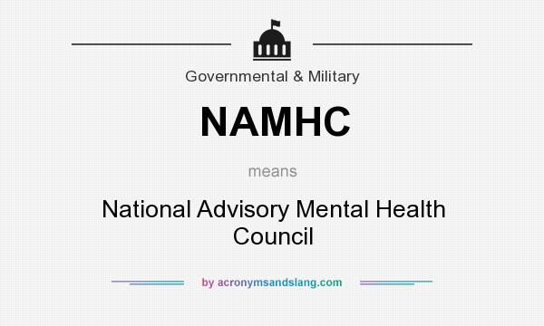 What does NAMHC mean? It stands for National Advisory Mental Health Council