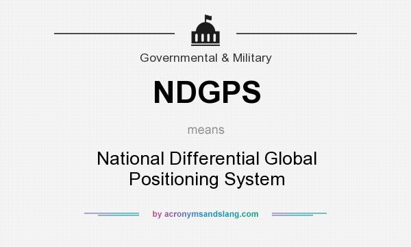 What does NDGPS mean? It stands for National Differential Global Positioning System