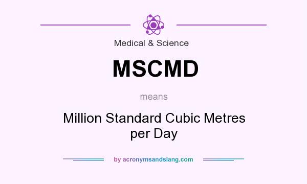What does MSCMD mean? It stands for Million Standard Cubic Metres per Day