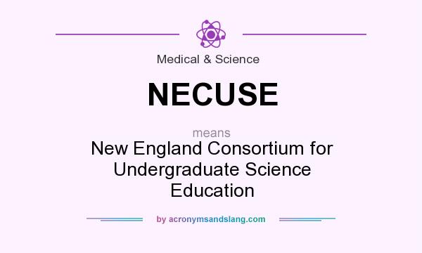 What does NECUSE mean? It stands for New England Consortium for Undergraduate Science Education