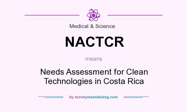 What does NACTCR mean? It stands for Needs Assessment for Clean Technologies in Costa Rica