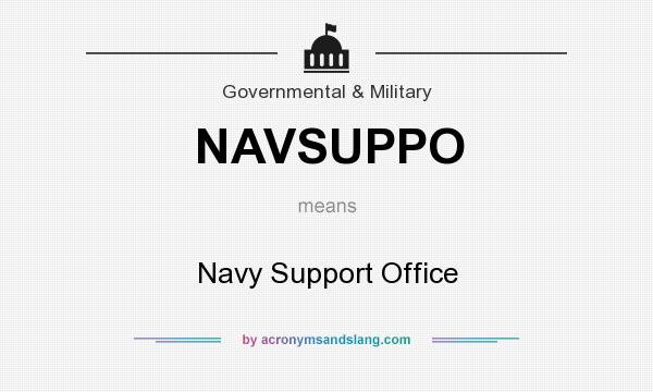 What does NAVSUPPO mean? It stands for Navy Support Office