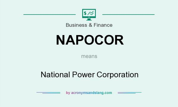 What does NAPOCOR mean? It stands for National Power Corporation