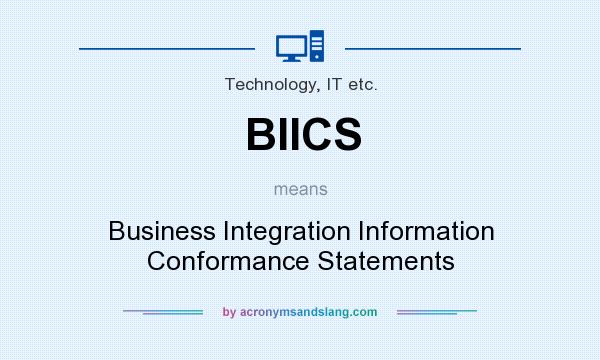 What does BIICS mean? It stands for Business Integration Information Conformance Statements