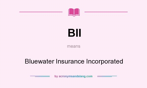 What does BII mean? It stands for Bluewater Insurance Incorporated