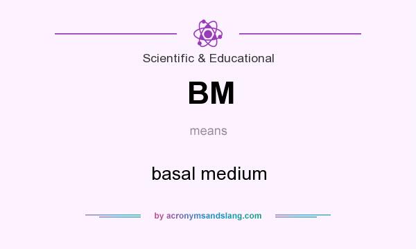 What does BM mean? It stands for basal medium
