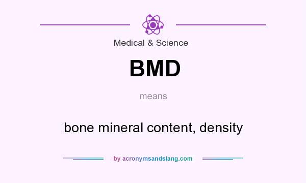 What does BMD mean? It stands for bone mineral content, density