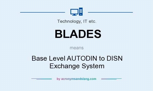 What does BLADES mean? It stands for Base Level AUTODIN to DISN Exchange System