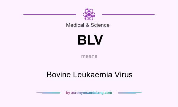 What does BLV mean? It stands for Bovine Leukaemia Virus