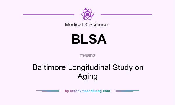 What does BLSA mean? It stands for Baltimore Longitudinal Study on Aging