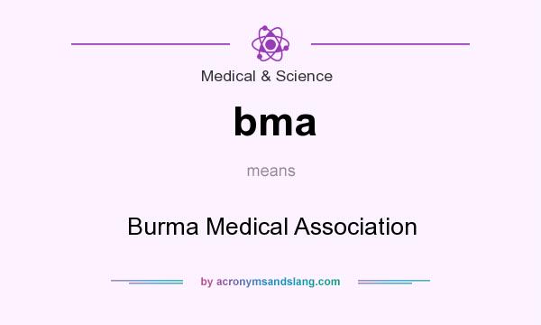 What does bma mean? It stands for Burma Medical Association