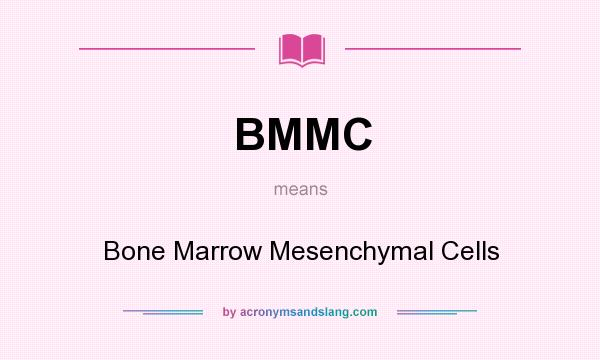 What does BMMC mean? It stands for Bone Marrow Mesenchymal Cells