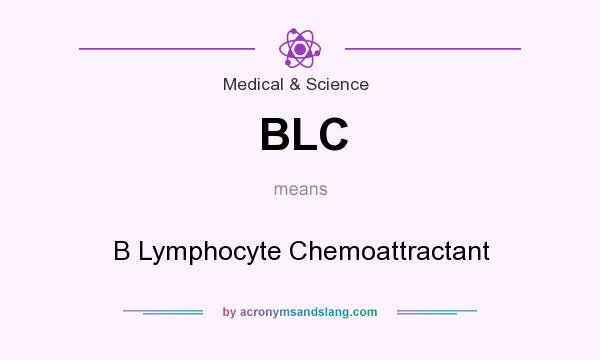 What does BLC mean? It stands for B Lymphocyte Chemoattractant