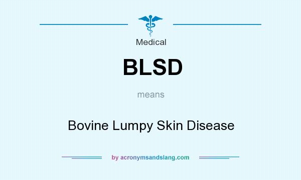 What does BLSD mean? It stands for Bovine Lumpy Skin Disease