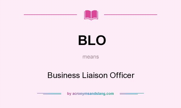 What does BLO mean? It stands for Business Liaison Officer