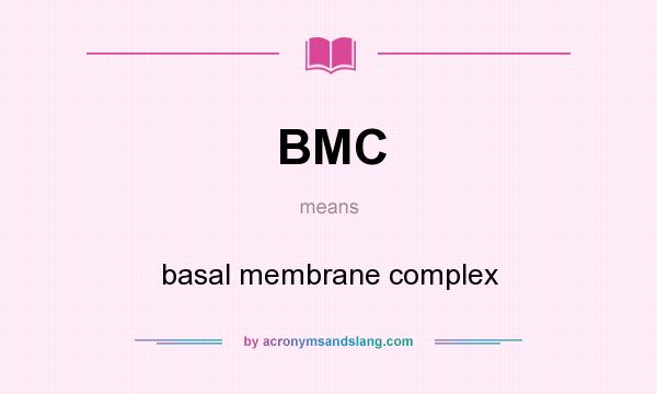 What does BMC mean? It stands for basal membrane complex