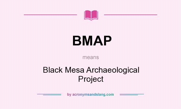 What does BMAP mean? It stands for Black Mesa Archaeological Project