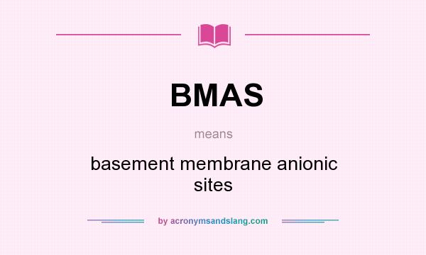 What does BMAS mean? It stands for basement membrane anionic sites