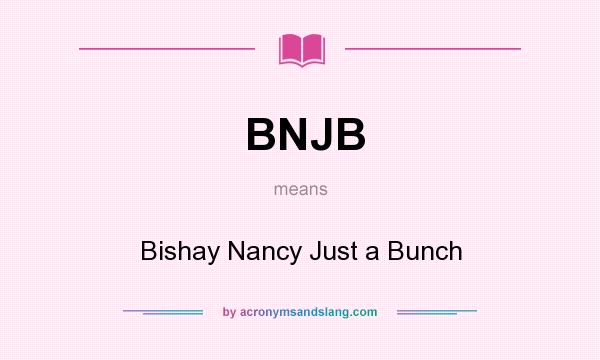 What does BNJB mean? It stands for Bishay Nancy Just a Bunch