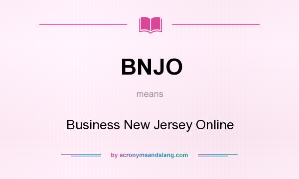 What does BNJO mean? It stands for Business New Jersey Online