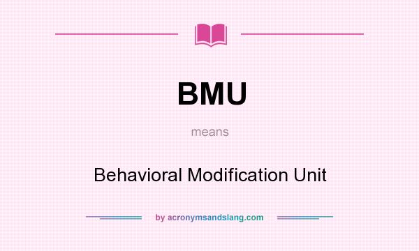 What does BMU mean? It stands for Behavioral Modification Unit