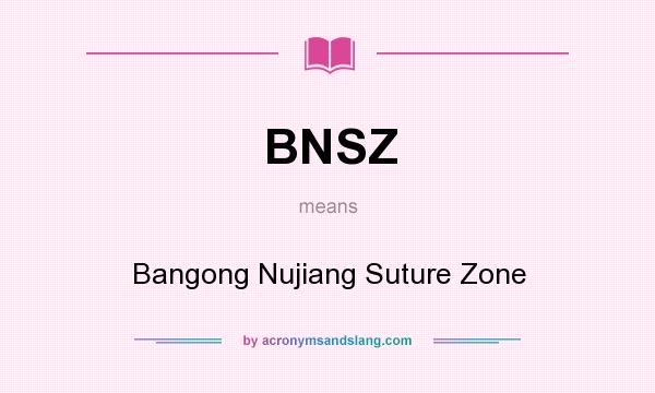 What does BNSZ mean? It stands for Bangong Nujiang Suture Zone