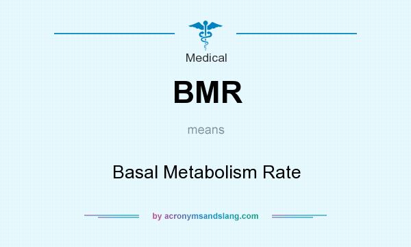 What does BMR mean? It stands for Basal Metabolism Rate