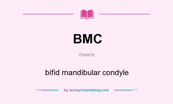 What does BMC mean? It stands for bifid mandibular condyle