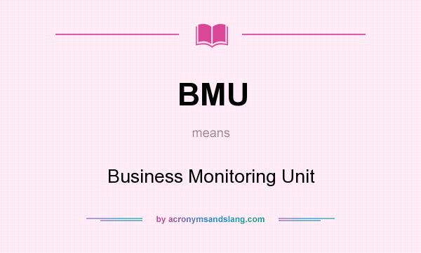 What does BMU mean? It stands for Business Monitoring Unit