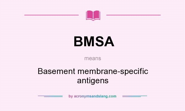 What does BMSA mean? It stands for Basement membrane-specific antigens