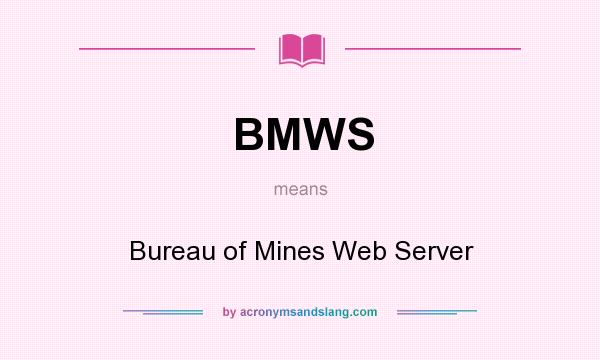 What does BMWS mean? It stands for Bureau of Mines Web Server