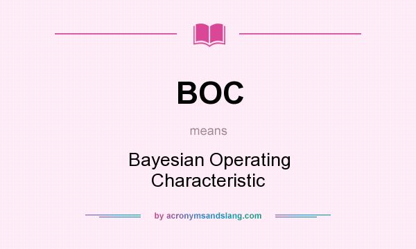 What does BOC mean? It stands for Bayesian Operating Characteristic