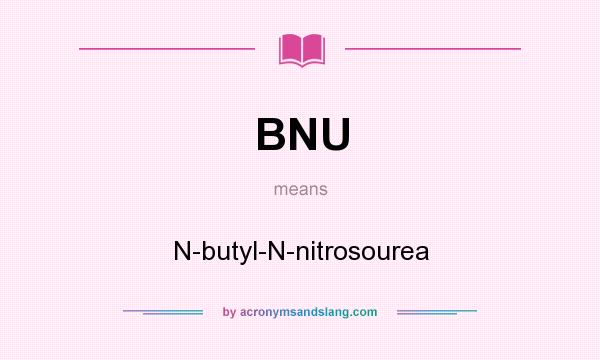 What does BNU mean? It stands for N-butyl-N-nitrosourea