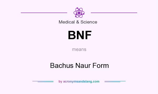 What does BNF mean? It stands for Bachus Naur Form