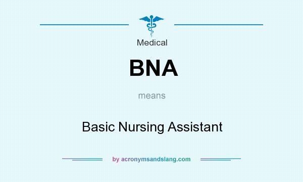What does BNA mean? It stands for Basic Nursing Assistant
