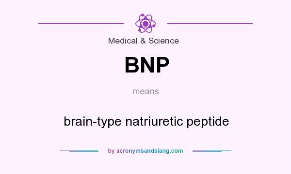 What does BNP mean? It stands for brain-type natriuretic peptide