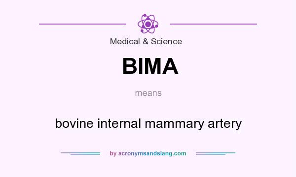 What does BIMA mean? It stands for bovine internal mammary artery