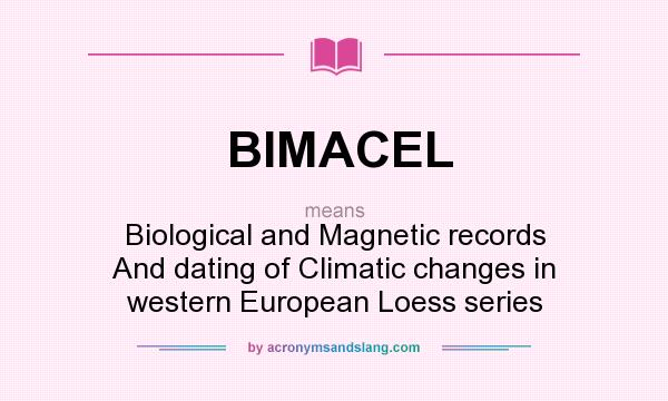 What does BIMACEL mean? It stands for Biological and Magnetic records And dating of Climatic changes in western European Loess series