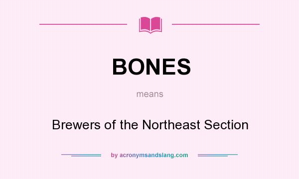 What does BONES mean? It stands for Brewers of the Northeast Section