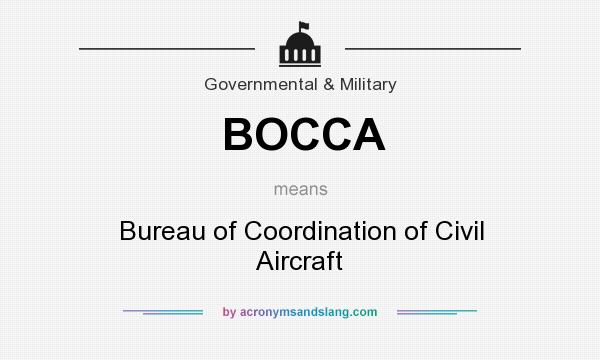 What does BOCCA mean? It stands for Bureau of Coordination of Civil Aircraft